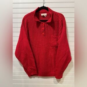 Teanna vintage red knit slouchy sweater. Size large.